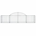 vidaXL Paniers à gabions arqués 7 Pièces 200x50x40/60 cm fer galvanisé
