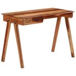 vidaXL Bureau avec tiroir 110x50x77 cm bois d'acacia massif