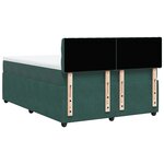 vidaXL Sommier à lattes de lit et matelas Vert foncé 160x200cm Velours
