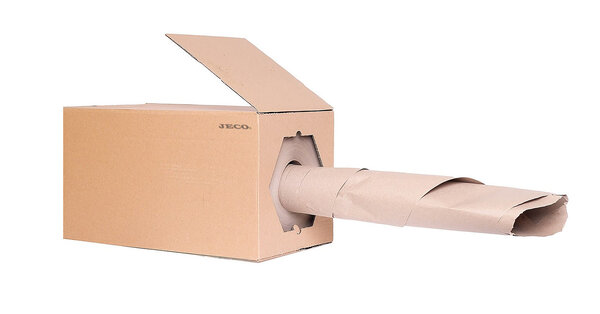 Lot de 2 rouleaux de papier de calage en kraft brun 20cm x 250m