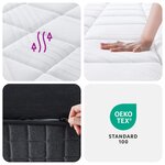 vidaXL Matelas à ressorts ensachés dureté moyenne 160x200 cm