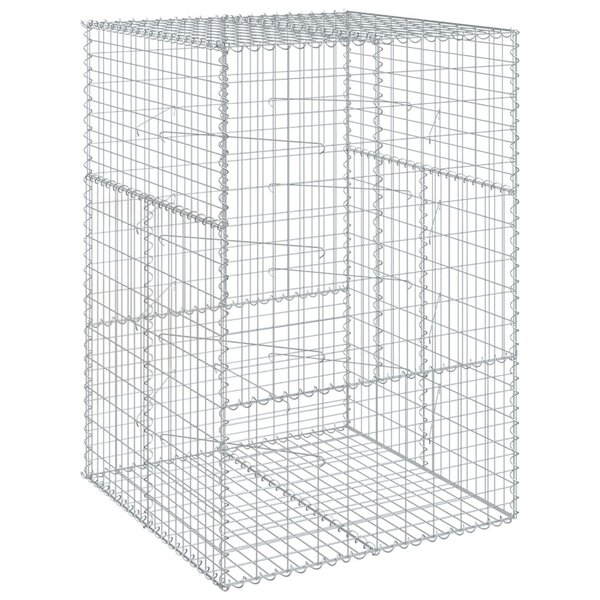 vidaXL Panier gabion avec couvercle 100x100x150 cm fer galvanisé