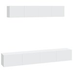vidaXL Ensemble de meubles TV 4 Pièces Blanc Bois d'ingénierie