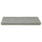 vidaXL Tapis d'escalier autocollants 15 Pièces 65x21x4 cm Gris