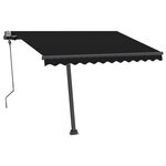 vidaXL Auvent manuel rétractable avec LED 300x250 cm Anthracite