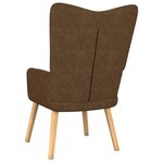 vidaXL Chaise de relaxation avec tabouret Marron Tissu