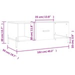 vidaXL Table basse chêne marron 102x50x40 cm bois d'ingénierie