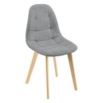Lot de 4 chaises de salle à manger 86 x 53 x 47 cm gris clair 03_0006770