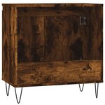 vidaXL Armoire de bain chêne fumé 58x33x60 cm bois d'ingénierie
