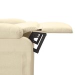 vidaXL Fauteuil électrique de massage Crème Tissu
