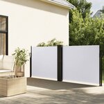 vidaXL Auvent latéral rétractable blanc 120x1000 cm
