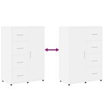 vidaXL Buffet blanc 60x31x84 cm bois d'ingénierie