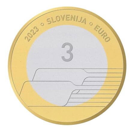 Pièce de monnaie 3 euro Slovénie 2023 – Journée du sport slovène