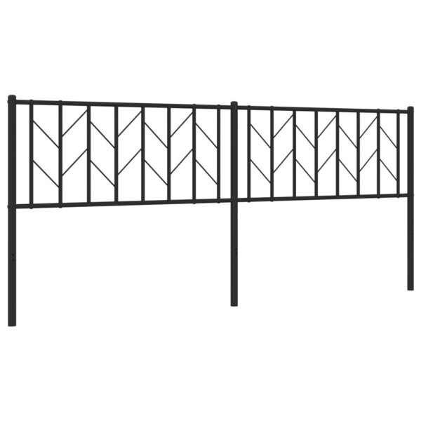 vidaXL Tête de lit métal noir 200 cm