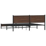 vidaXL Cadre de lit en métal sans matelas chêne marron 193x203 cm