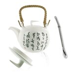 Théière Jiangxi en faïence 1 litre + paille inox avec filtre