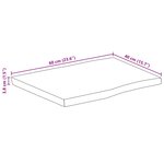 vidaXL Dessus de table bord vivant 60x40x3 8 cm bois de manguier brut