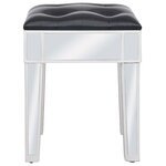 vidaXL Coiffeuse miroir avec tabouret MDF et verre