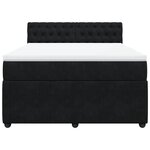 vidaXL Sommier à lattes de lit avec matelas Noir 140x190 cm Velours