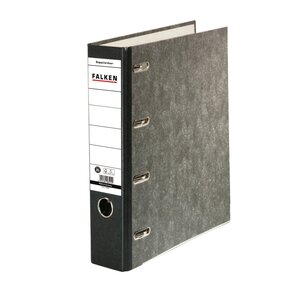 Classeur À Levier À Double Mécanique Papier Marbré A4 - Gris-dos Noir - X 20 - Falken