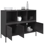 vidaXL Buffet noir 100 5x39x79 cm acier laminé à froid