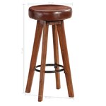 vidaXL Ensemble de bar 5 Pièces Bois solide de Sesham 115x56x107 cm