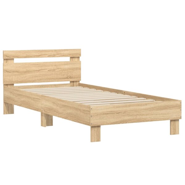 vidaXL Cadre de lit sans matelas avec tête de lit 75x190 cm