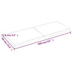 vidaXL Étagère murale 160x60x(2-6) cm bois de chêne massif non traité