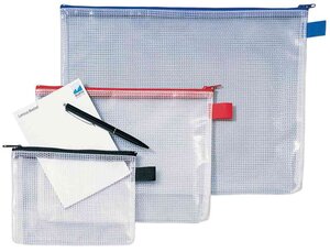 Pochette Mesh bag A5 transparent/noir REXEL