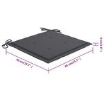 vidaXL Chaises de jardin empilables avec coussins lot de 8 Teck solide