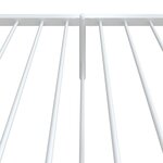 vidaXL Cadre de lit métal avec tête de lit/pied de lit blanc 80x200 cm