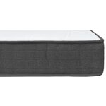 vidaXL Sommier à lattes de lit Gris foncé Tissu 160x200 cm