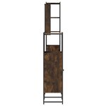 vidaXL Ensemble de meubles de salle de bain 4 Pièces Chêne fumé Bois