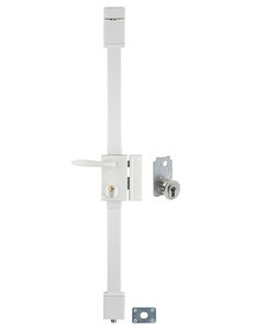 THIRARD - Serrure en applique Targa A2P* à tirage pour entrée  droite  3pts  Transit2 30x65mm  axe 45mm  blanc  4 clés