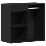 vidaXL Table de Maquillage LED avec 2 Armoires Chêne Noir Bois d'Ingénierie