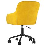 vidaXL Chaises pivotantes à manger lot de 2 Jaune Velours