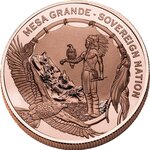 Pièce de monnaie en Cuivre 1 Dollar g 155.5 (5 oz) Millésime 2025 Native American Myth BIGFOOT