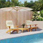 vidaXL Coussins de chaise adirondack lot de 2 crème tissu oxford
