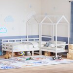 vidaXL Ensemble de lit de jour et de banc et toit 90x190 cm pin massif