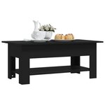 vidaXL Table basse Noir 102x55x42 cm Aggloméré