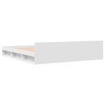 vidaXL Cadre de lit avec tiroirs blanc 180x200 cm bois d'ingénierie