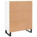 vidaXL Buffet Blanc brillant 69 5x34x90 cm Bois d'ingénierie