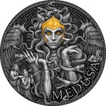 MEDUSA Great Greek Mythology 2 Oz argent monnaie 2000 Francs Cameroon 2023