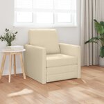 vidaXL Sofa-lit 2-en-1 Crème 74x77x81 cm Tissu