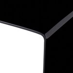 vidaXL Table basse Noir 98 x 45 x 31 cm Verre trempé