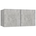 vidaXL Meuble TV suspendu Gris béton 60x30x30 cm