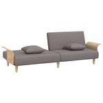 vidaXL Canapé-lit avec accoudoirs taupe tissu