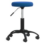 vidaXL Chaise pivotante de bureau Bleu Velours