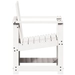 vidaXL Chaise de jardin blanc 62x56x77 cm bois de pin massif