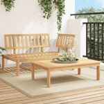 vidaXL Salon de jardin palette 2 Pièces bois massif d'acacia